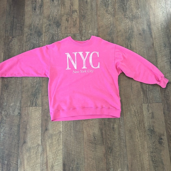 Hollister Sweaters - Hollister Pink Crew Neck Sweater NYC Design